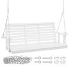 Wooden Porch Swing 5.5 ft, Patio bench swing for Courtyard & Garden, Upgraded 880 lbs Strong Load Capacity