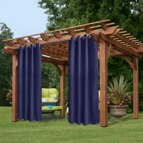 50 In. X 120 In. Indoor Outdoor Curtains Grommet Curtain On Top And Bottom 1 Panel (Option: 50in x 120in)